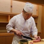 日本橋蛎殻町 すぎた - 杉田大将の切り付け