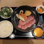 Horumon Yakiniku Mori Chan - 和牛上カルビ定食