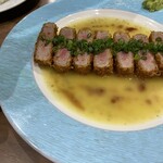 えいすけ - ビーフカツレツ定食・特製ガーリックオリーブソース