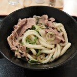 Sanuki Udon Sakaba Kawakin - 肉ぶっかけうどん　混ぜ混ぜ後！