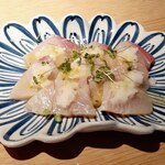 蕎麦屋 にこら - ブリの昆布〆