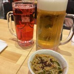 Fupaosakaba - 生ビールと美酢（ザクロ）で乾杯なり♪