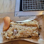 にわのとり - かしわご飯の中身です。