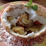 あさひやレストラン - 焼きリンゴだよ(^^)
      中にアイスが入ってます(^^)