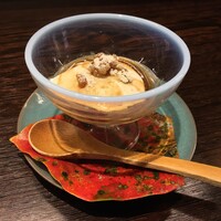日々魚数寄 東木 - 自家製豆腐の黒蜜がけ-生姜とシナモンのペースト