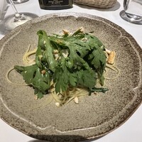 イリエスケープ - オイスターと、春菊のパスタ