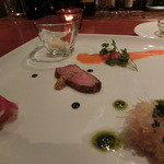 PESCA - ●目にも美しい前菜の５品である。