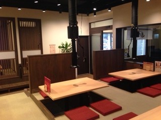 Shichirin Yakiniku Nikuya - 和風な店内で全席座敷です。