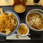 Tendon Tenya - 天丼+小そばセット ¥840