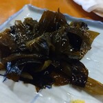 あぶりや食堂 - お通し(ワカメのしゃぶしゃぶ)