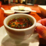 PESCA - ●これは美味かった！オニオンヌーヴォーとフォアグラのコンソメだ