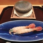 米倉 - 13.12月　ボタン海老酒盗漬けの石焼