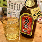 Momosaku - 二代目ボトル、泡盛「菊之露ブラウン」Alc.30％。