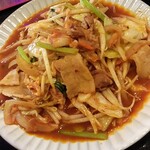 吉月酒場 - 豚キムチ炒め定食