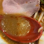 久月 - 辛ネギ味噌のスープアップ