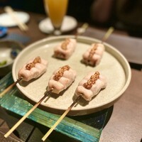 焼鳥  吉祥 - ささみ 上に乗ってる自家製マスタードが旨過ぎる…