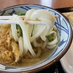 丸亀製麺 - 『かけうどん(並)+青ねぎ+天かす』の麺