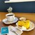Cafe Perle - 料理写真:かぼちゃのチーズケーキ(￥350)、竹炭珈琲　フレンチブレンド(￥440)。セット料金がない代わりに安め。