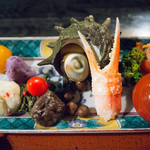 粥茶屋 写楽 - お通し　．．．というか「前菜盛り合わせ」