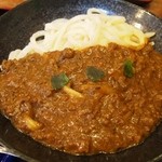 さぬき手打ちうどん 銭形 - キーマカレーうどん 混ぜる前