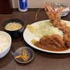 Tonkatsu Hiroki - ひろ喜ミックス定食(海老フライを小→大に変更)