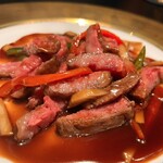 イタリアン チャイナバル村塾 - サーロインを使った青椒肉絲♡
