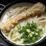 Teuchi Udon Shimizuya - かけ2玉380円＋ちくわ天120円