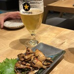 濱松地焼 鰻 まさ - うな肝と静岡ビール
