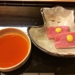 露庵 菊乃井 木屋町店 - 本マグロの黄身醤油