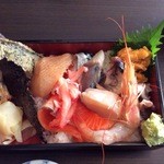 五輪鮨 - ２０１４/０１　刺身の下は酢飯です。