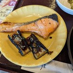 ぼんぼり - 鮭塩と茄子田楽味噌
