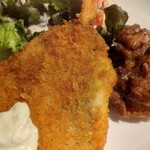 社 - アジフライ　から揚げ