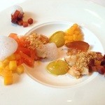 レストラン テズ - 13.12月　有機人参と海老の一皿