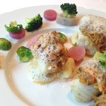 レストラン テズ - 13.12月　スズキのロースト　ズワイ蟹のソース