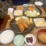 らちゃんた - アジ＆カキフライ定食