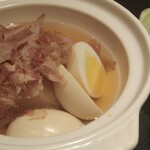 わらやき屋 龍馬の塔 - 美味しい出汁に、カツオぶしがたっぷり〜