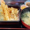 大洗　お魚食堂 - 大海老天重(¥1650)大盛り(¥0)