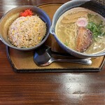 清太麺房 - 柚子塩ラーメン＋ミニチャーハンセット