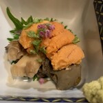 おいっちゃ - 鮑柔らか煮と生ウニ　美味しい箱雲丹