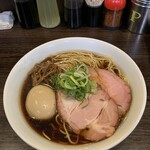 かしわぎ - 醤油ラーメン＋味玉('24/02/24)