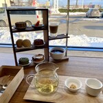 飲茶ぷーある - Cデザートセット（1,650円）とスージーチュン（550円）