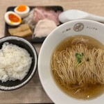 だし麺屋 ニシノアヤ - 特製だし麺 塩+小ごはん