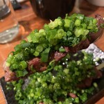 焼鳥 八朔 - これでもか！と言うくらいのネギ