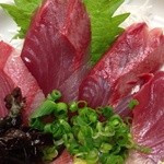 いわし料理 すゞ太郎 - 201401　すゞ太郎　★天然ワラサ刺とイワシ刺定食（850円）★ワラサ刺