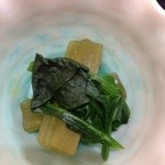 いわし料理 すゞ太郎 - 201401　すゞ太郎　★天然ワラサ刺とイワシ刺定食（850円）★蕗のお浸し
