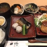 Wakon Yousai Rakuten - さば生姜煮とメンチカツ定食