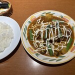 Chiisana Furaipan - ダブルチーズハンバーグ＋ご飯セット