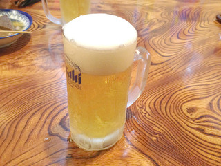 Jiyukai - 生ビール\400。ジョッキが大並で、超お徳です＾＾。毎回、