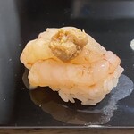 鮨たかはし - ぼたんえび(えびみそ乗せ)