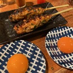 焼鳥 八朔 - 手作りつくね黄卵付き１本300円
